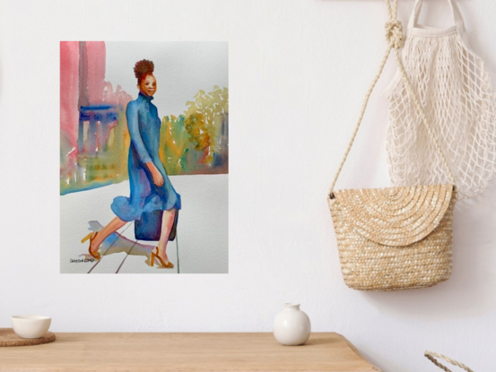 artwork which is the image of a professionally dressed business woman