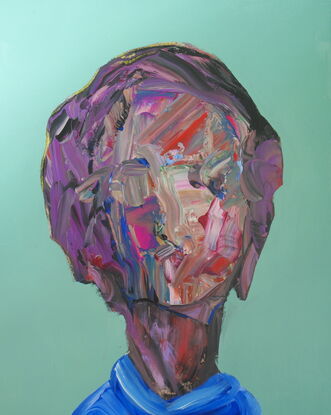 impasto portrait  painting 