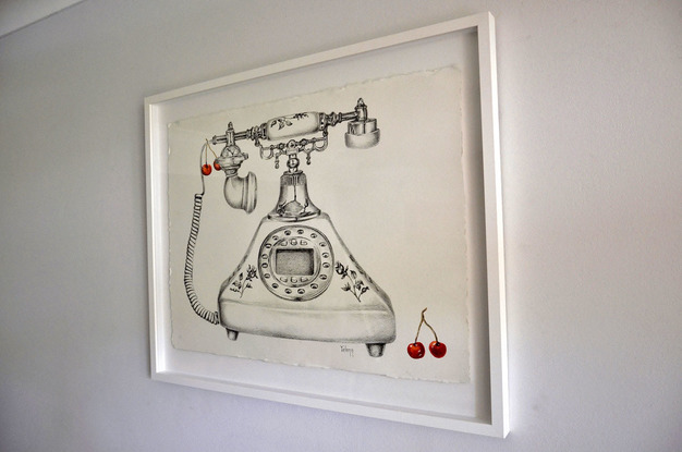 (CreativeWork) Throwback III - original drawing, framed, ready to hang by Yelena Revis. Drawing. Shop online at Bluethumb.