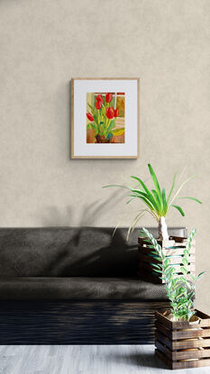 red tulips in a vase



