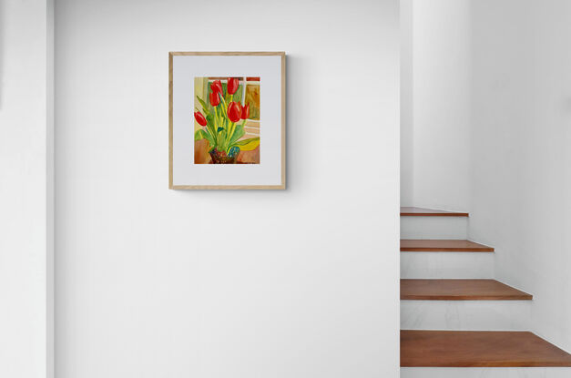 red tulips in a vase



