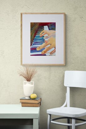  artwork which is the image of a piano keyboard


