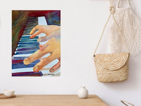  artwork which is the image of a piano keyboard


