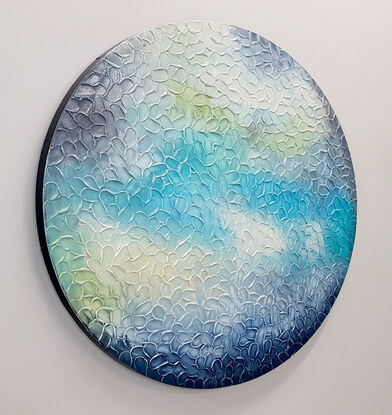 textured coral reef ocean abstract round