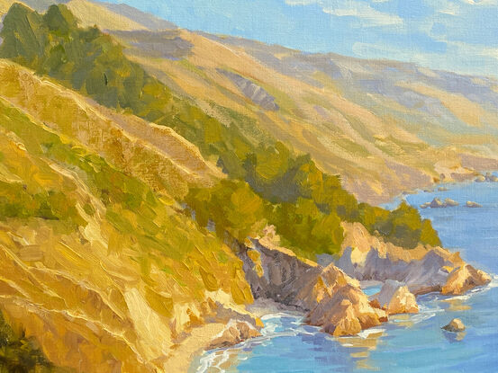 California coastline in golden light