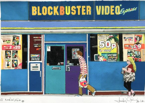 Blockbuster was the place to see new things and maybe find new mates for the next film.
This is a celebration for a nostalgic time, where nothing is real and everything seems fluffy, ordinary, prepackaged, aseptic. 