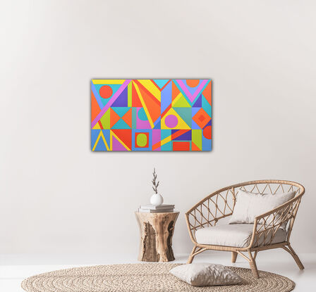 bright colourful abstract painting