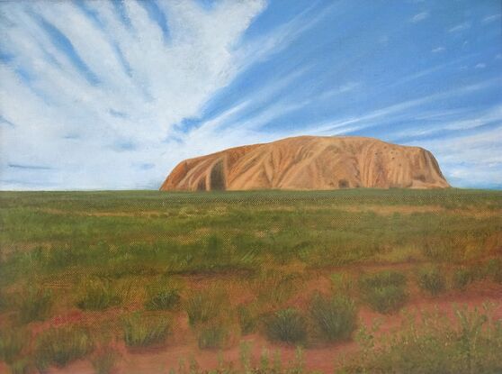 View of Uluru from a distance