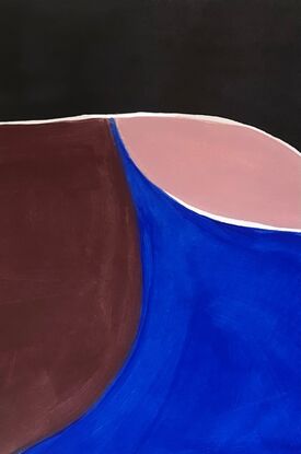 Colourful abstract landscape in Pink, Black, Maroon and Blue