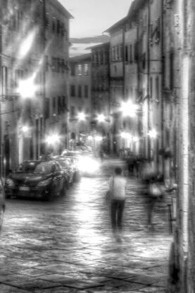 Street scene in Tuscany, Italy