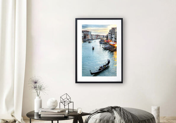 Gondoliers on Grand Canal in Venice, Italy