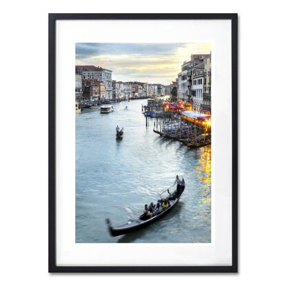 Gondoliers on Grand Canal in Venice, Italy