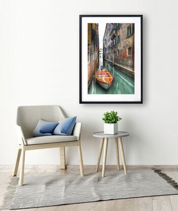 Gondoliers on Grand Canal in Venice, Italy