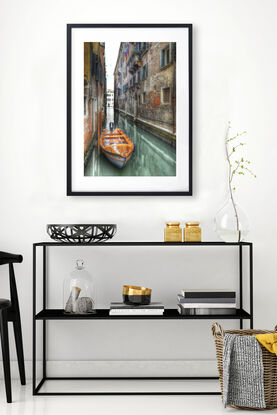 Gondoliers on Grand Canal in Venice, Italy