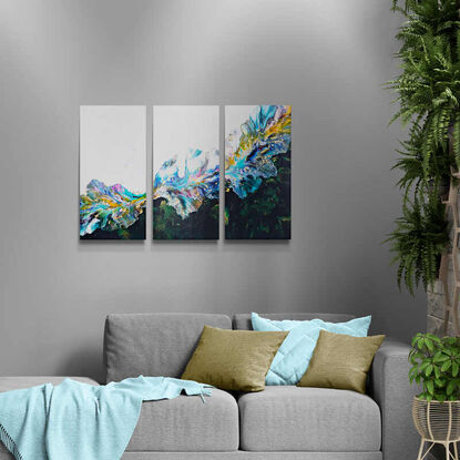 A triptych painting