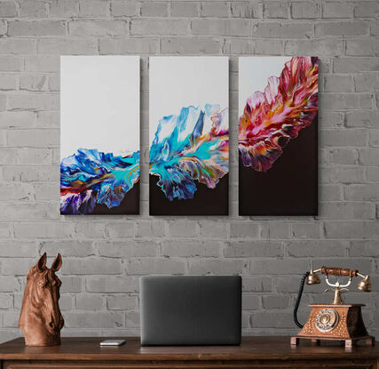 A triptych painting 