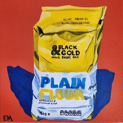 Blaack And Gold Plain Flour