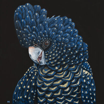 Maureen Black Cockatoo original acrylic painting by Anne-Marie Bloor