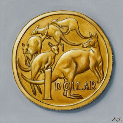 A dollar coin