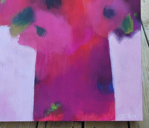 Small abstract flowers painting 