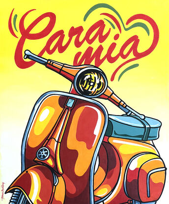 Iconic Italian Vespa scooter