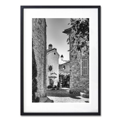 Old alley in country town in lavender area of Provence, France