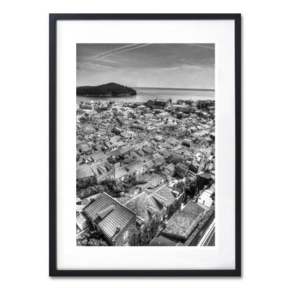 Old town rooftops in Dubrovnik Croatia