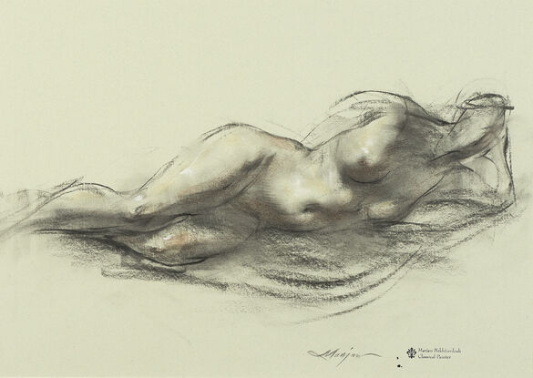 Reclining female nude beauty