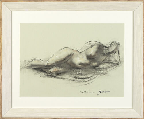 Reclining female nude beauty