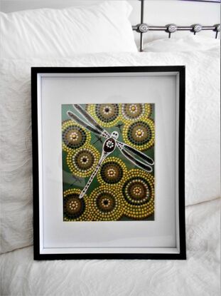 (CreativeWork) Framed print DRAGONFLY on BILLABONG Limited Edition Ed. 13 of 30 by Jennifer Bailey. Reproduction Print. Shop online at Bluethumb.