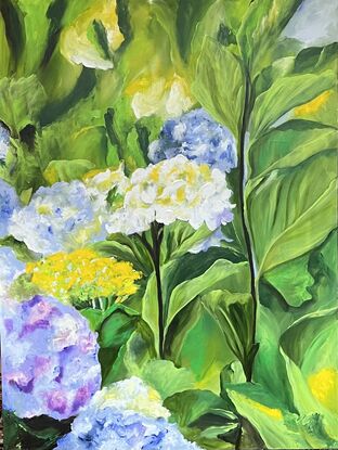 Pastels reflecting the beauty of hydrangeas in a garden that bring so much joy to all who see them