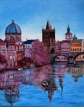 Cherry Blossom on Vltava River - Prague