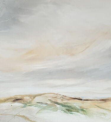 An abstract of clouds and landscape in earth colours of brown, cream, beige and cream