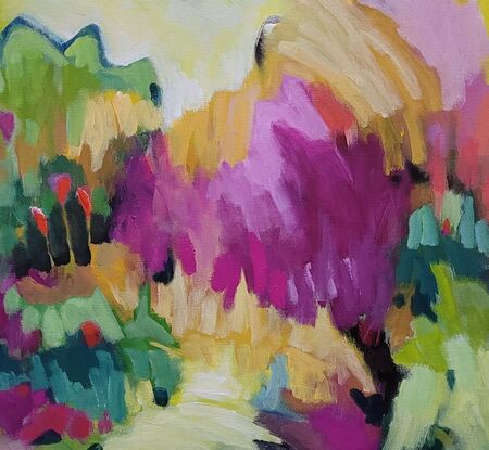 Colourful Abstract landscape painting 