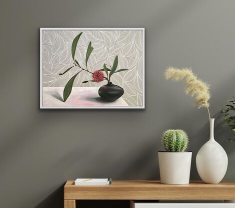 Pincushion Hakea in black vase