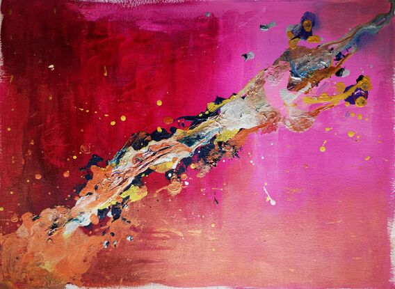 For fun.
Lots of color and splatter.

Just a reckless abandon of the rules s and letting loose with colors. 

This painting is just a vibrant simplicity.