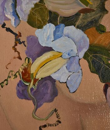 This is a painting of flowers that have inspired me for many years. They express the diversity & brilliance of nature.