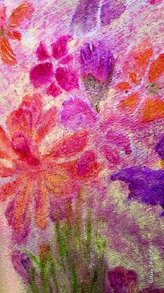 Be Mine Valentine is a highly textured and layered bouquet of wildflowers spreading a visual fragrance of love in any room.

All art works by Mia Pandey Gordon come with a personalized signed certificate of authenticity.