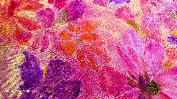 Be Mine Valentine is a highly textured and layered bouquet of wildflowers spreading a visual fragrance of love in any room.

All art works by Mia Pandey Gordon come with a personalized signed certificate of authenticity.