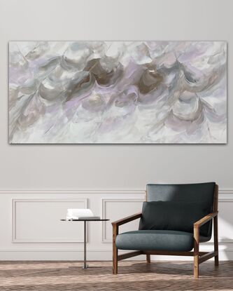 lare white and gray abstract artwork