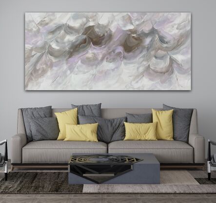 lare white and gray abstract artwork