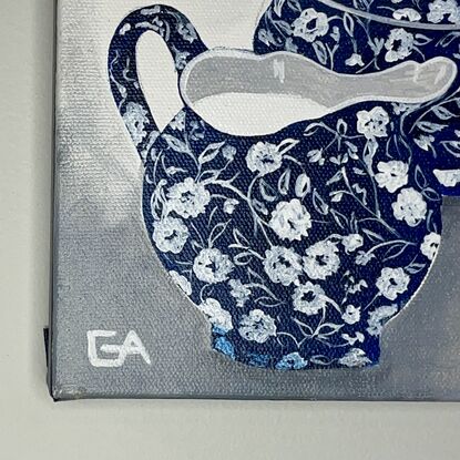 blue and white tea set