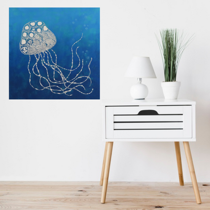  underwater contemporary textured jellyfish