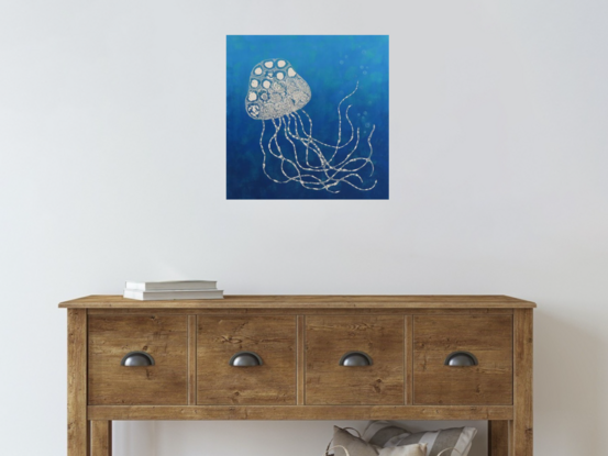  underwater contemporary textured jellyfish