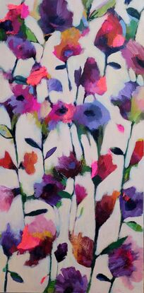 abstract flowers painting 