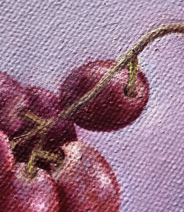 Bunch of grapes on a lavender background