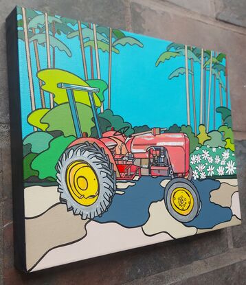 An old David Brown tractor on a sunny day.