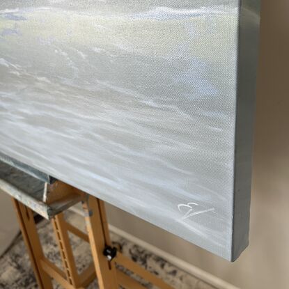 Large painting of the ocean waves in the Caribbean Sea