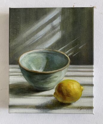 Still life with Bowl and lemon