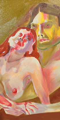 Figurative abstract painting 
Nude women. Contemporary abstract art